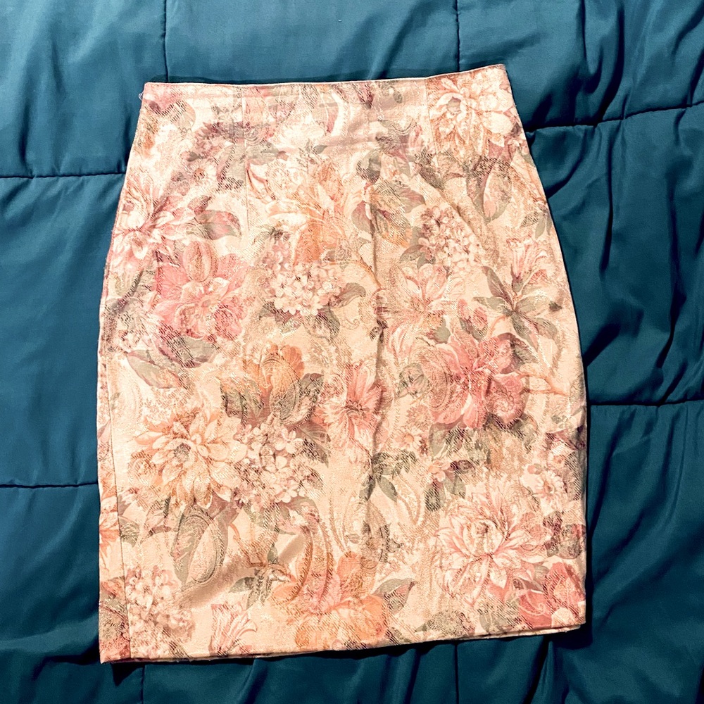 Vintage 90s Michael K & Company Floral Skirt Size 9
